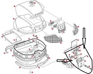 Givi Z641NM2 Çanta Kilit Mekanizması Kırmızı Anahtarlı