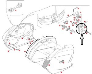 Givi Z641NR Çanta Kilit Mekanizma Kapak