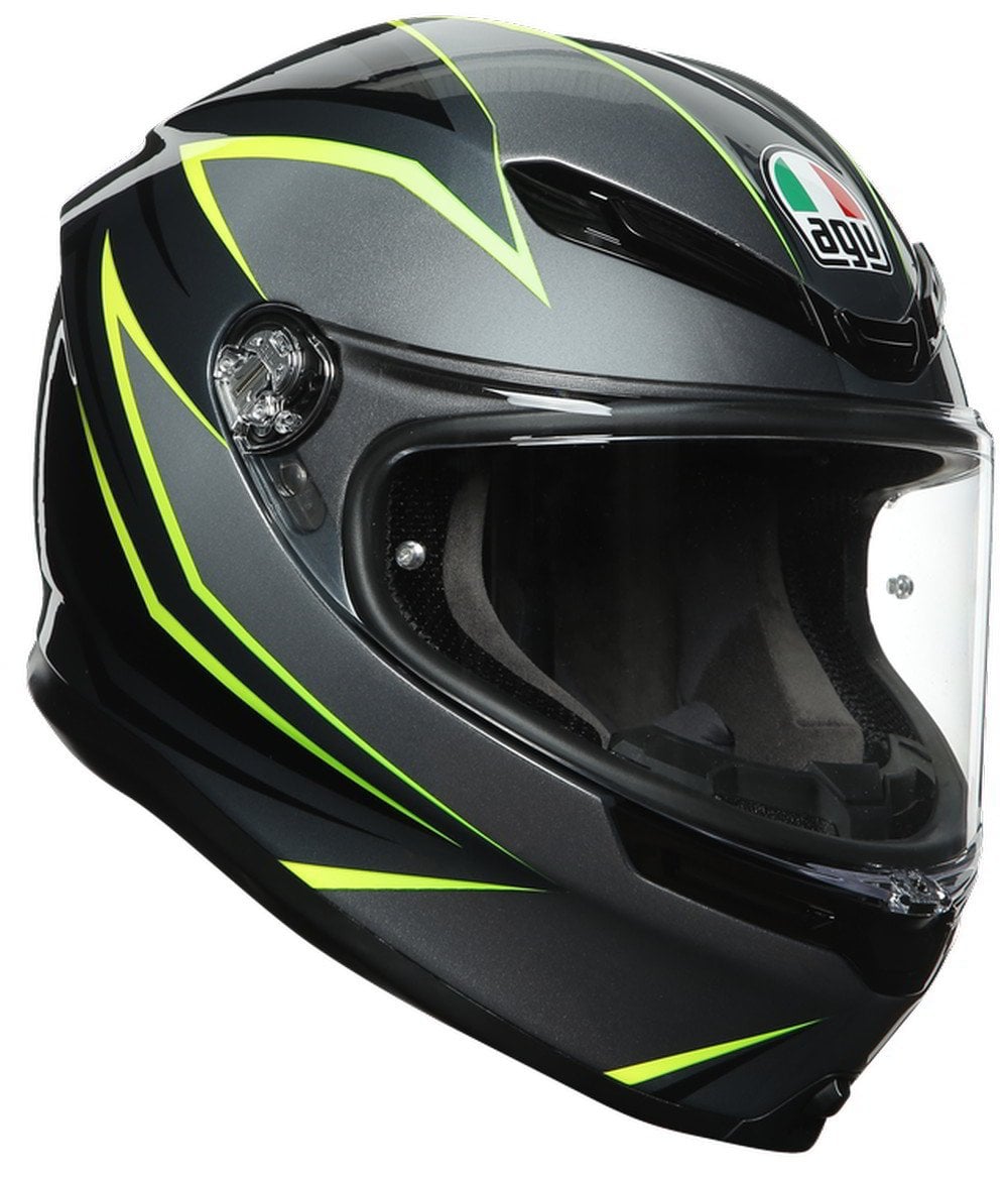 AGV K6 Kask Flash Grey Black Lime