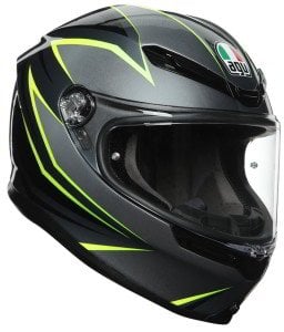 AGV K6 Kask Flash Grey Black Lime