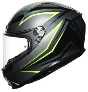 AGV K6 Kask Flash Grey Black Lime