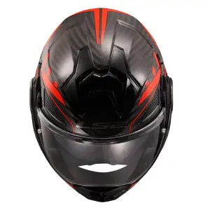 LS2 Advant X Karbon Future Kırmızı Çene Açılır Kask