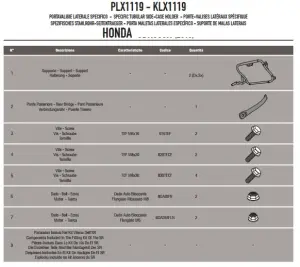 Givi PLX1119 Honda CB 500F - CBR 500R Yan Çanta Demiri