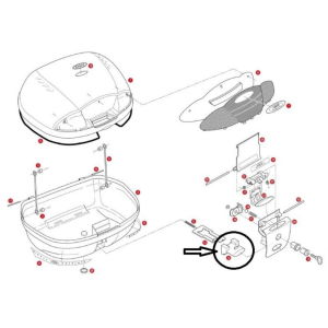 Givi Z645R Çanta Tabla Düğmesi
