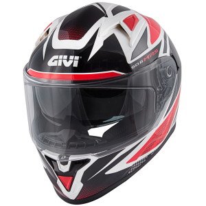 Givi Stoccarda Kask Follow Beyaz Siyah Kırmızı