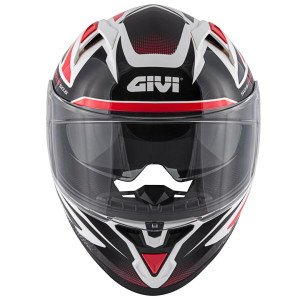 Givi Stoccarda Kask Follow Beyaz Siyah Kırmızı