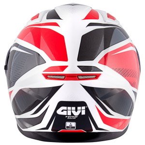 Givi Stoccarda Kask Follow Beyaz Siyah Kırmızı