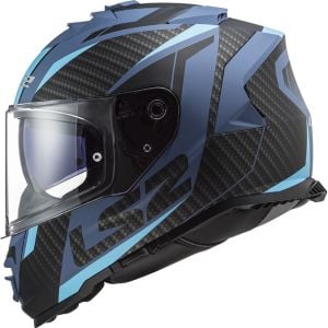LS2 Storm Racer Mat Mavi Kask