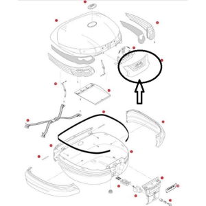 Givi Z694R Çanta Orta Reflektörü Set Kırmızı