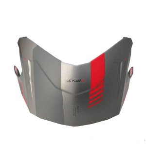 Nexx Sx.100R Gridline Mat Gri Kırmızı Kask Arka Spoiler
