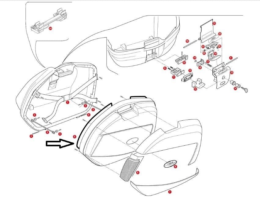 Givi Z769 Çanta Kapak Contası V46-V35