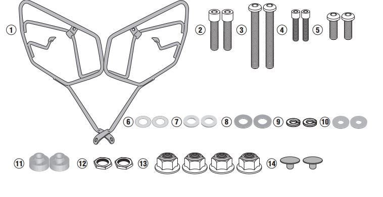 Givi TE1173 Honda CB 650 R Yan Kumaş Çanta Demiri