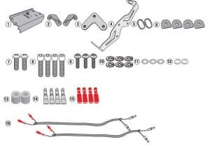 Givi 1165KIT Honda CB 1000 R Yan Çanta Taşıyıcı Bağlantı Kiti