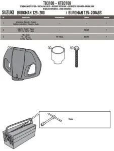 Givi TB3106 Suzuki Burgman 125-200 (06-18) Sissybar