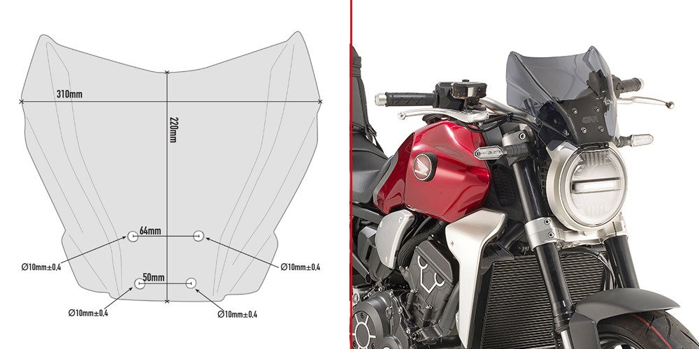 Givi A1165 Honda CB1000R Ön Cam