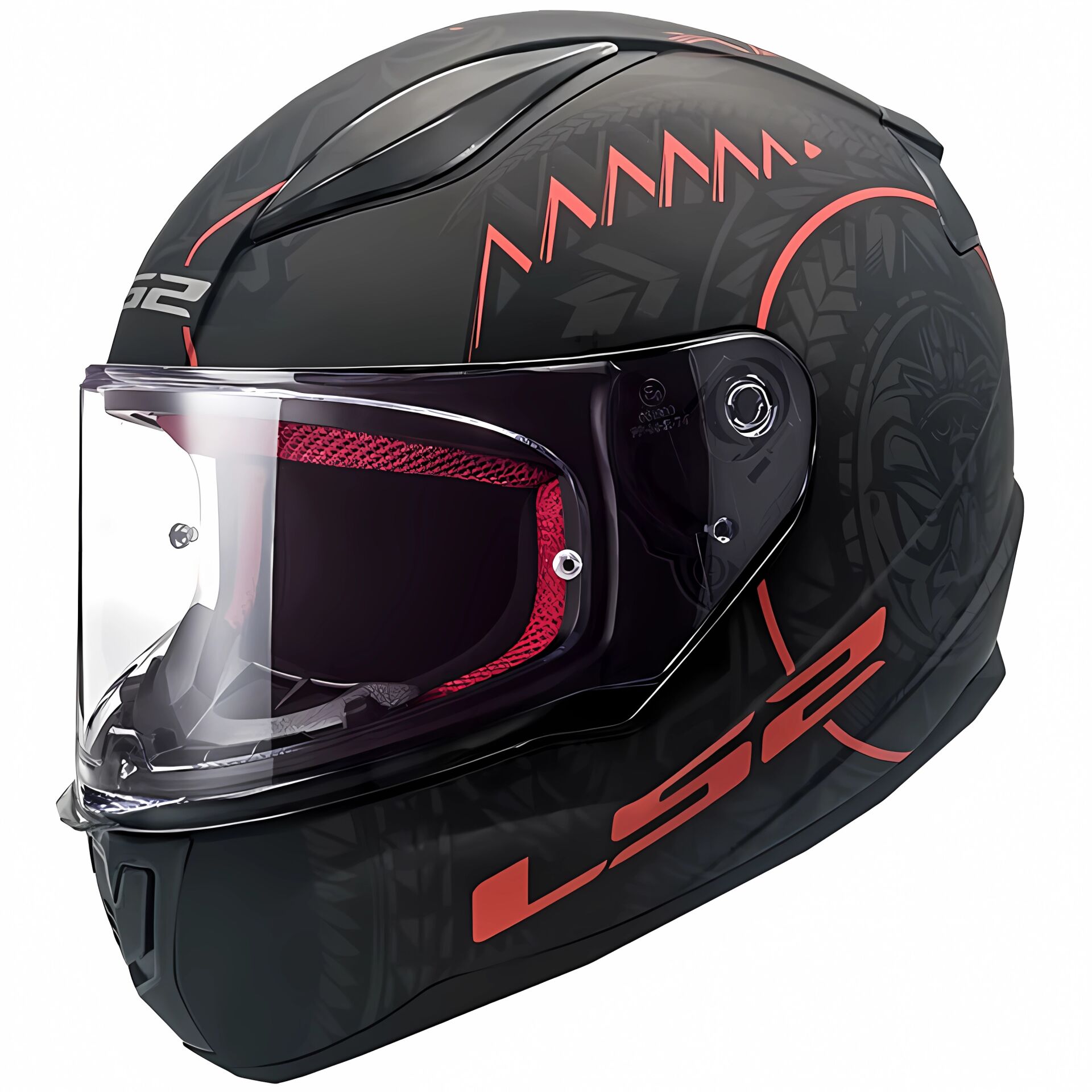 Ls2 Rapid Kask Takaroa Mat Siyah Kırmızı