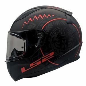 Ls2 Rapid Kask Takaroa Mat Siyah Kırmızı