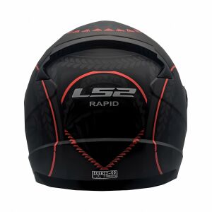 Ls2 Rapid Kask Takaroa Mat Siyah Kırmızı