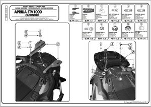 Kappa K313 Aprilia Etv 1000 Caponord Arka Çanta Demiri