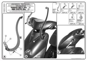 Givi A285A Yamaha Neos 50 Rüzgar Siperlik Bağlantısı
