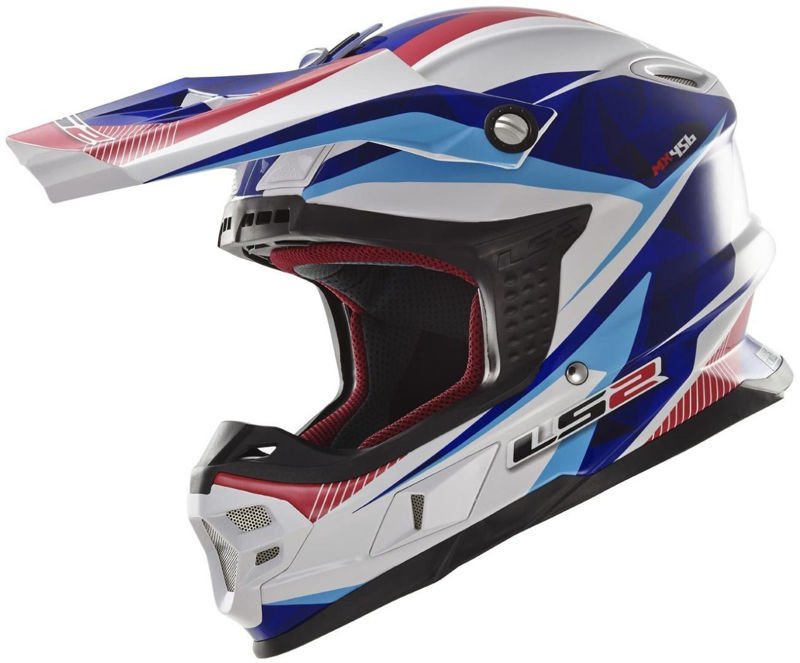 Ls2 MX456 Kask Quart Mavi Kırmızı