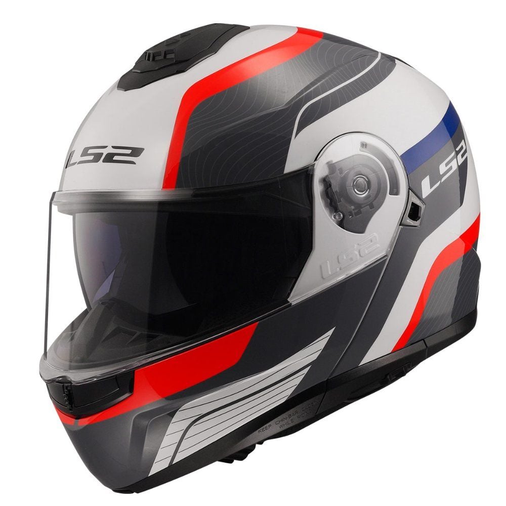 LS2 Strobe 2 Kask Monza Siyah-Beyaz-Kırmızı