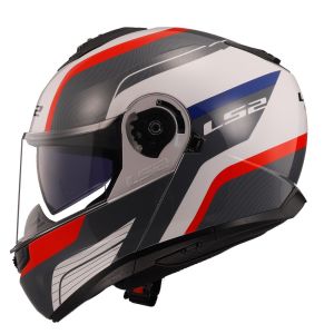 LS2 Strobe 2 Kask Monza Siyah-Beyaz-Kırmızı