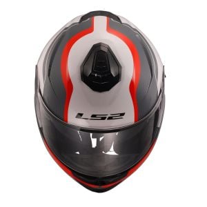 LS2 Strobe 2 Kask Monza Siyah-Beyaz-Kırmızı