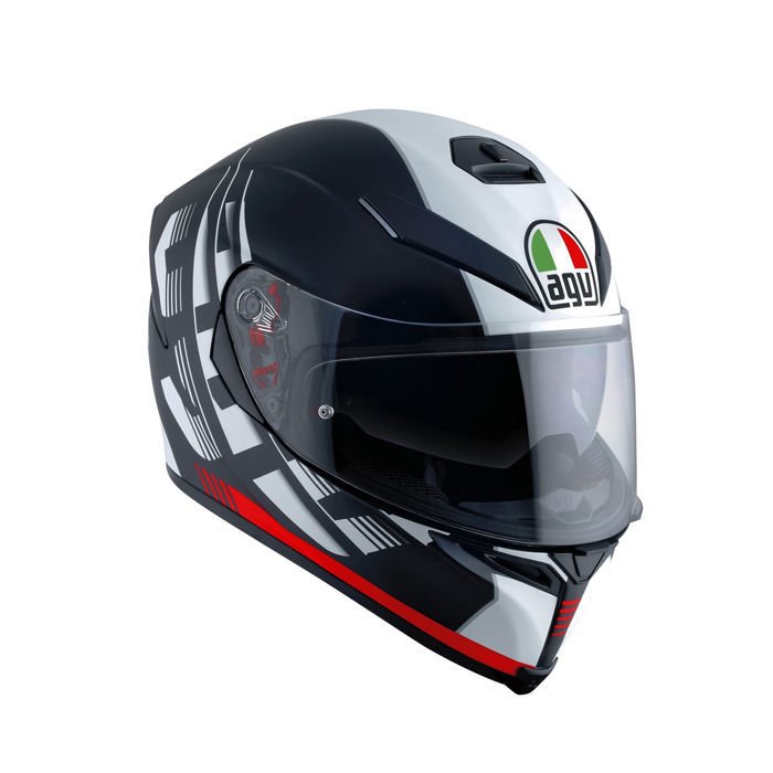 AGV K5 S Kask Darkstorm Matt Siyah Kırmızı S
