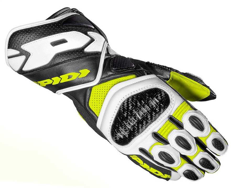 Spidi Carbo 7 Deri Eldiven Siyah Sarı