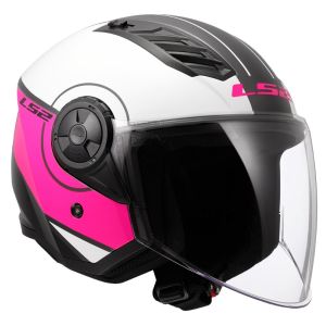 LS2 Airflow 2 Kask Cover Beyaz-Pembe