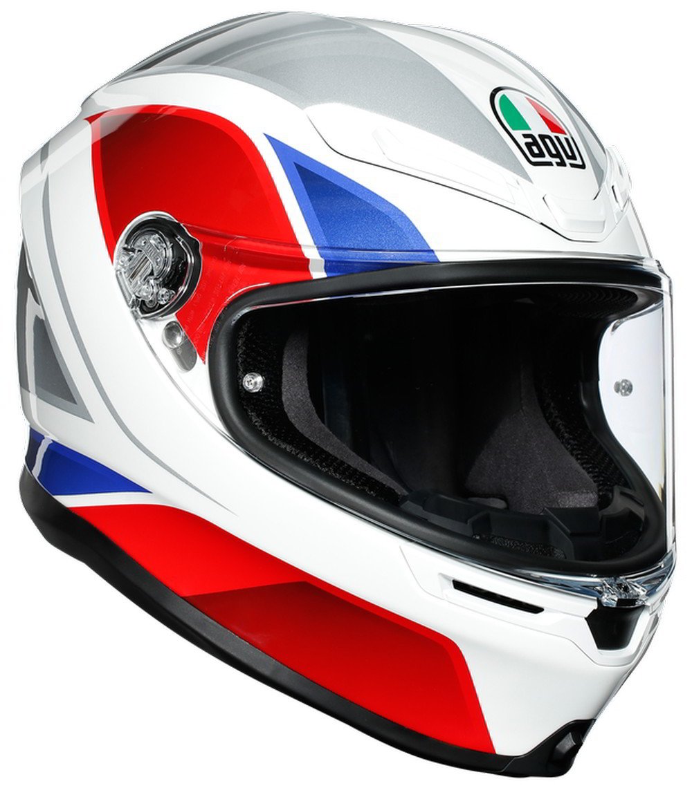 AGV K6 Kask Hyphen Beyaz Kırmızı Mavi