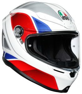 AGV K6 Kask Hyphen Beyaz Kırmızı Mavi