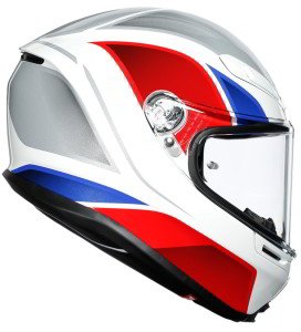 AGV K6 Kask Hyphen Beyaz Kırmızı Mavi