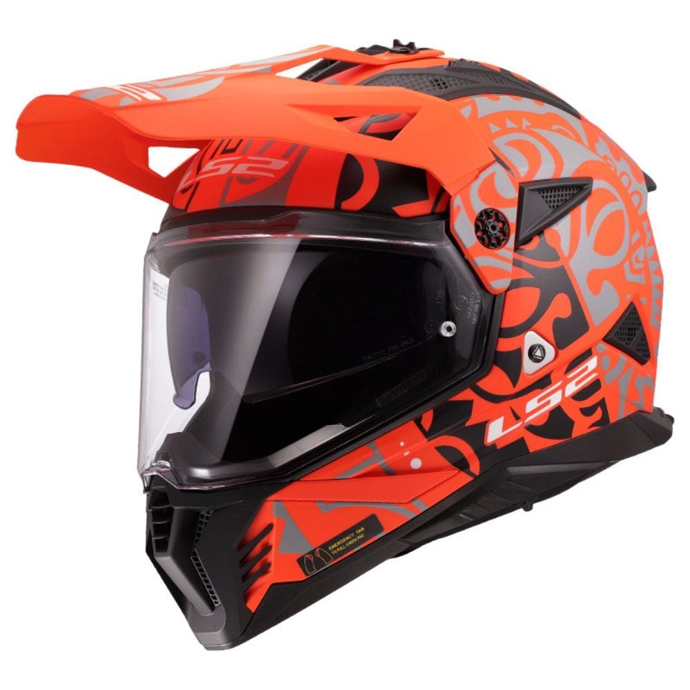 LS2 Pioneer 2 Kask Mat Turuncu