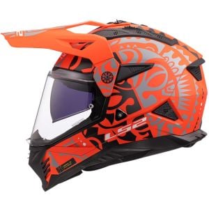 LS2 Pioneer 2 Kask Mat Turuncu