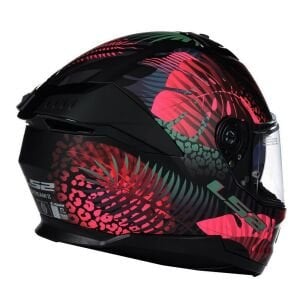 Ls2 Stream 2 Kask Jungle Mat Siyah Mavi Pembe