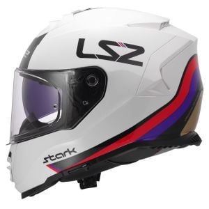 LS2 Storm 2 Kask Stark Beyaz-Kırmızı-Mavi-Sarı