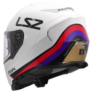 LS2 Storm 2 Kask Stark Beyaz-Kırmızı-Mavi-Sarı