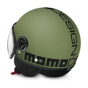 MomoDesign FGTR Kask Klasik Momo Mat Askeri Yeşil Siyah