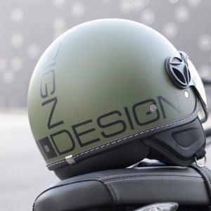 MomoDesign FGTR Kask Klasik Momo Mat Askeri Yeşil Siyah