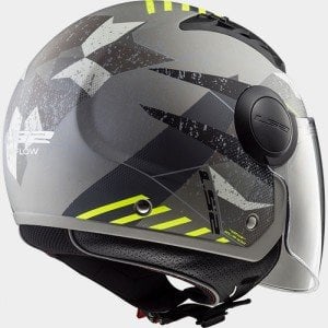 LS2 OF562 Airflow Camo Kask Titanium Sarı