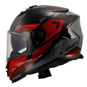 LS2 Storm 2 Kapalı Kask Kronos Kırmızı Gri LS2 Storm 2 Kronos Kırmızı Gri Kask 2XL