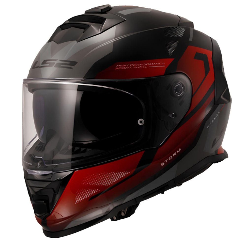 LS2 Storm 2 Kask Kronos Kırmızı-Gri