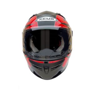 Zeus ZS-813A Kask Kırmızı Siyah