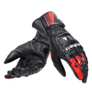 Dainese Druid 4 Deri Eldiven Siyah Lava Kırmızı Beyaz