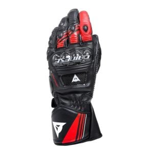 Dainese Druid 4 Deri Eldiven Siyah Lava Kırmızı Beyaz