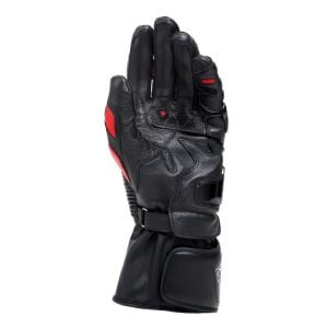 Dainese Druid 4 Deri Eldiven Siyah Lava Kırmızı Beyaz