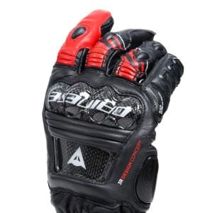 Dainese Druid 4 Deri Eldiven Siyah Lava Kırmızı Beyaz