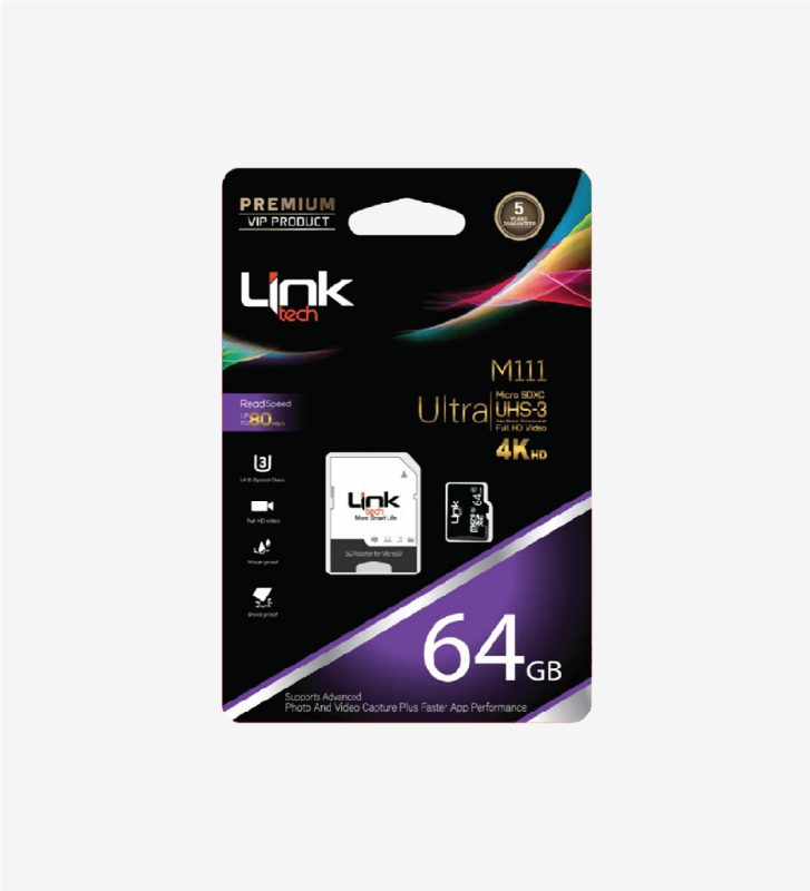 Link Tech MicroSDXC 64 GB Ultra UHS-3 Hafıza Kartı